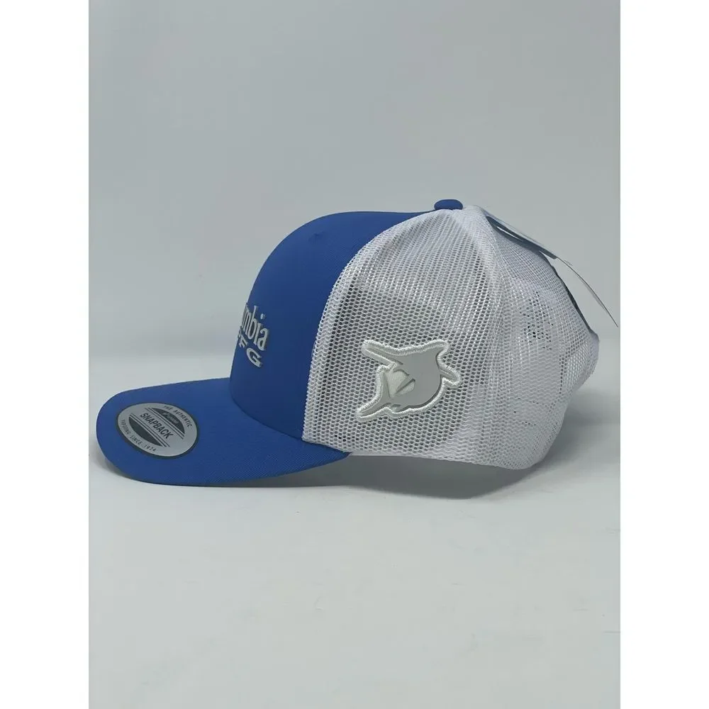 Columbia Sportswear Men's PFG Mesh Snapback Ball Cap Fishing Vivid Blue‎ Marlin